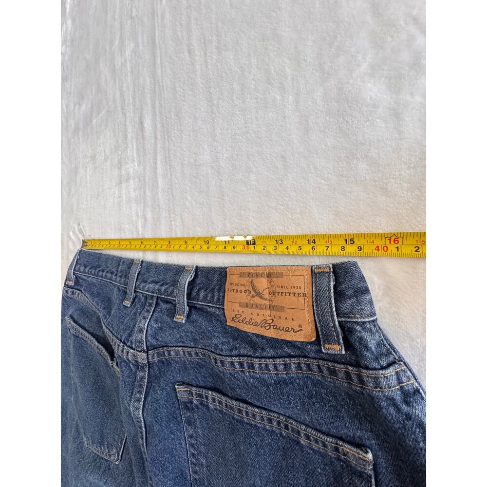 Vintage Eddie Bauer High Rise Mom Jeans Womens 16 Tapered Blue Denim Cotton - Picture 9 of 10